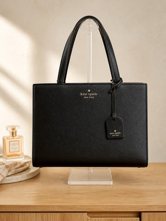 kate spade Handbags - kate spade New York Black Leather Structured Tote